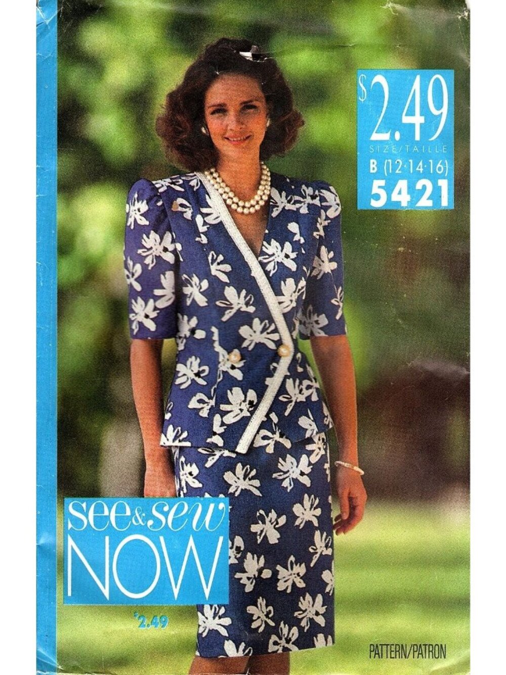 Butterick 5421 Womens 12 to 16 Top and Skirt Vintage Uncut Sewing Pattern